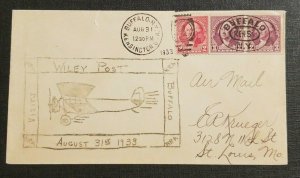 1933 Air Mail Wiley Post Buffalo New York to St Louis Missouri