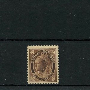 #71 six cent brown VF MLH Cat $225 very nice stamp  Canada