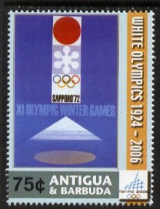 ANTIGUA - 2006 - Japan Winter Olympics - Perf Single Stamp - Mint Never Hinged