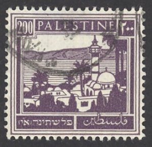 Palestine Sc# 81 Used 1927-1942 200m Tiberias & Sea of Galilee