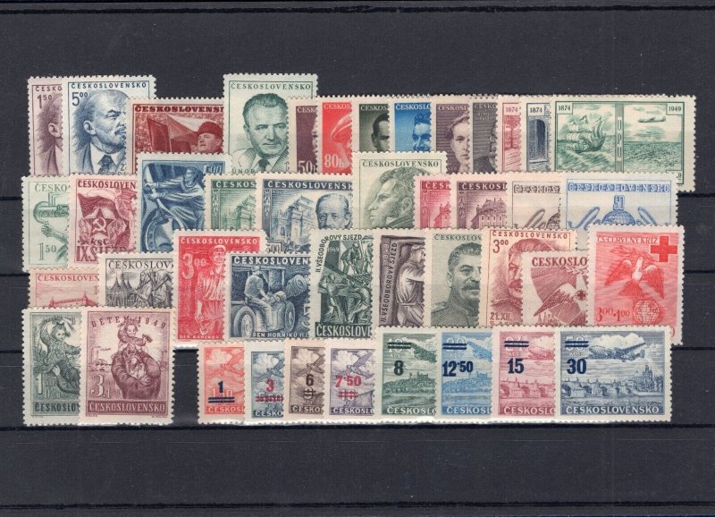 Czechoslovakia 1949 Complete Year Set