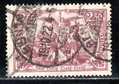 Germany Reich Scott # 114, used, var. color, exp. h/s, Mi# 115d