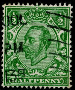 SG344, ½d green, FINE USED.