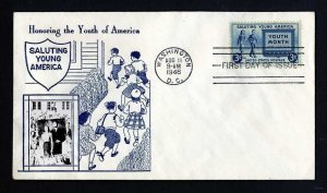 # 963 First Day Cover Unaddressed with Crosby cachet - 8-11-1948 - # 1