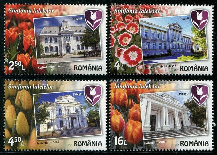 HERRICKSTAMP NEW ISSUES ROMANIA Sc.# 5928-31 Tulips