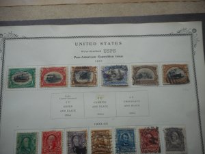 U.S. Collection 19 Used Stamps 1901-1903 Era on Album Page