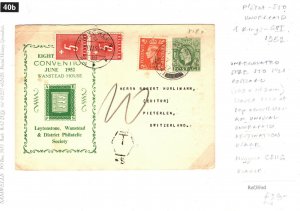 GB Card KGVI Postal Stationery STO UNREGULATED SIZE 1½d Huggins CS116 1952 40b.8