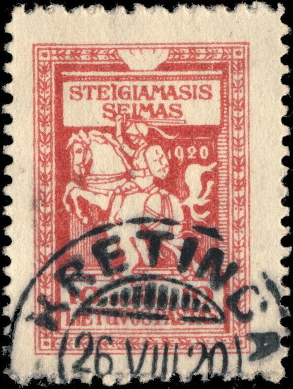 LITUANIE / LITHUANIA - 1920 - KRETINCA  cds on Mi.76