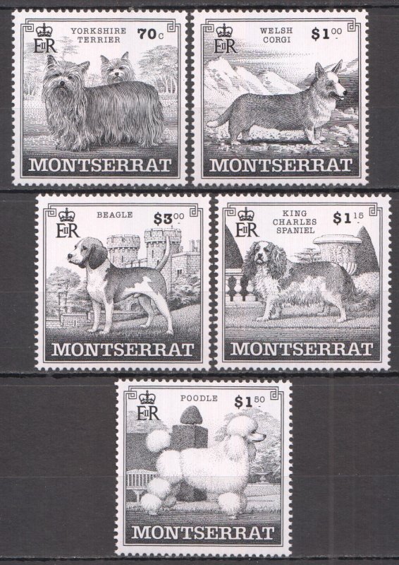 M1261 1999 Montserrat Dogs Fauna Pets #1100-04 1Set Mnh