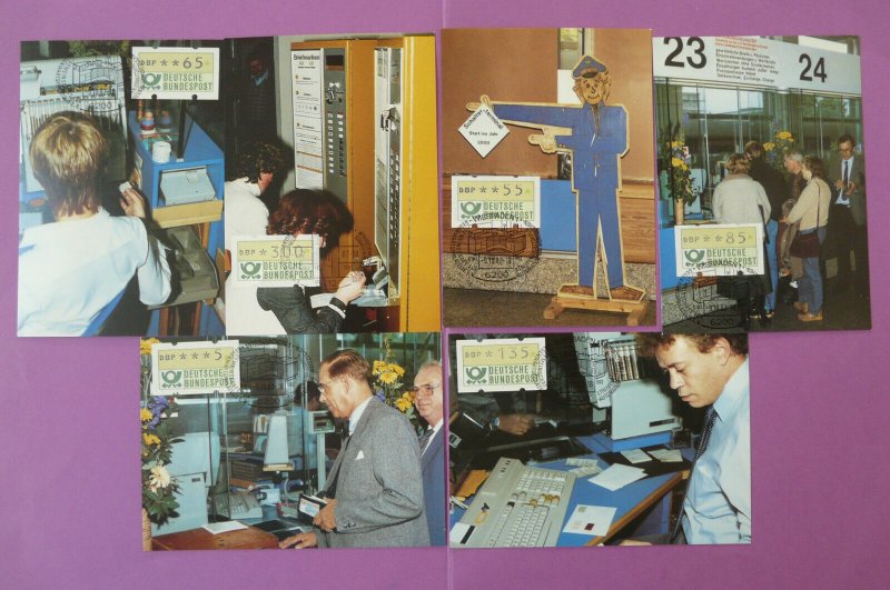 ATM Frama label stamps complete set of 12 maximum cards Germany 1982