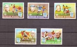 Niger - 1977 - Mi. 593-97 (Soccer) - MNH - RB186