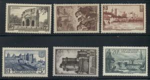 FRANCE #342-7 Complete set, og, NH, VF, Scott $122.50