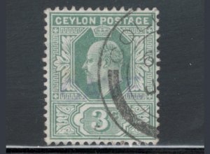 Ceylon 1904 King Edward VII 3c Scott # 179 Used