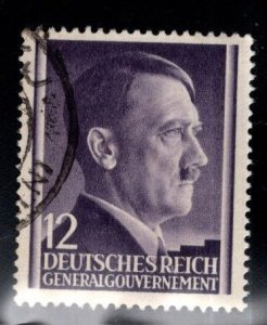 Poland Scott 280 Used Hitler on occupation stamp