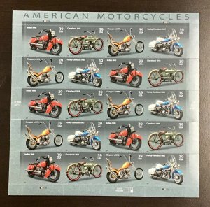 4085-88 American Motorcycles Lot of 10  Sheets FV $78  MNH 39¢   2006