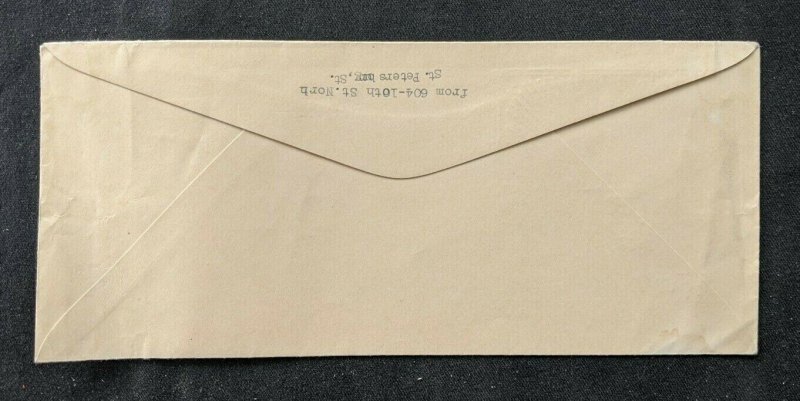 1939 USS Louisville US Navy Airmail Cover to Springfield MA Sunshine City Cancel