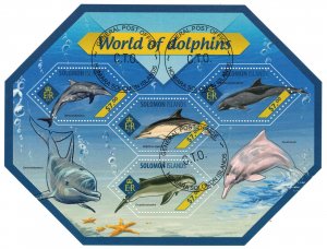 SOLOMON ISLANDS 2014 - Dolphins / complete set (sheet+block)