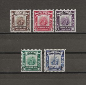 NORTH BORNEO 1939 SG D85/89 MNH Cat £160