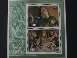 ​NIUE- SC#6-7 EASTER'1979 FAMOUS PAINTINGS-PAETA & BURIAL OF CHRIST MNH S/S