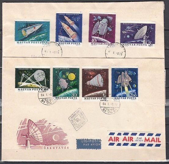 Hungary, Scott cat. 1562-1569. Space Research issue. 2 First day covers. ^