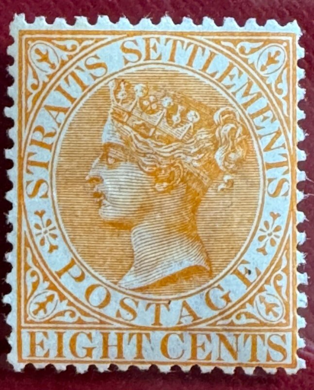 Malaya Straits Settlements 1882 QV 8c CA MLH SG#52 M5477