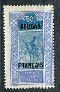 FRENCH COLONIES: SOUDAN 1921 Pictorial Optd. issue Mint hinged 50c. value