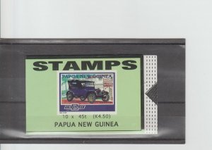 Papua New Guinea  Scott#  842  MNH Booklet 10 x 45  (1994 Classic Cars)