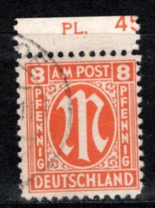 Germany AM Post Scott # 3N6a, used