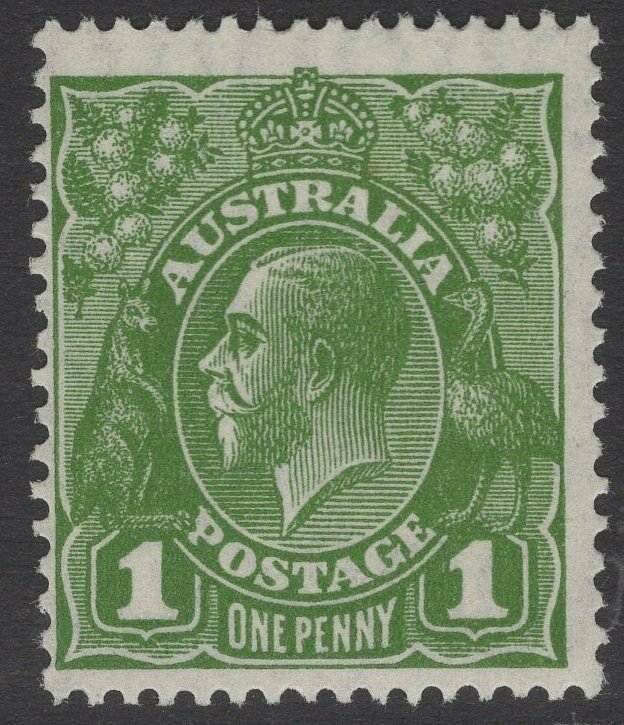 AUSTRALIA SG95 1926 1d SAGE-GREEN p13½x12½ MNH