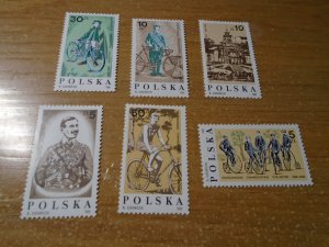 Bicycles : Poland  #  2276-81  MNH