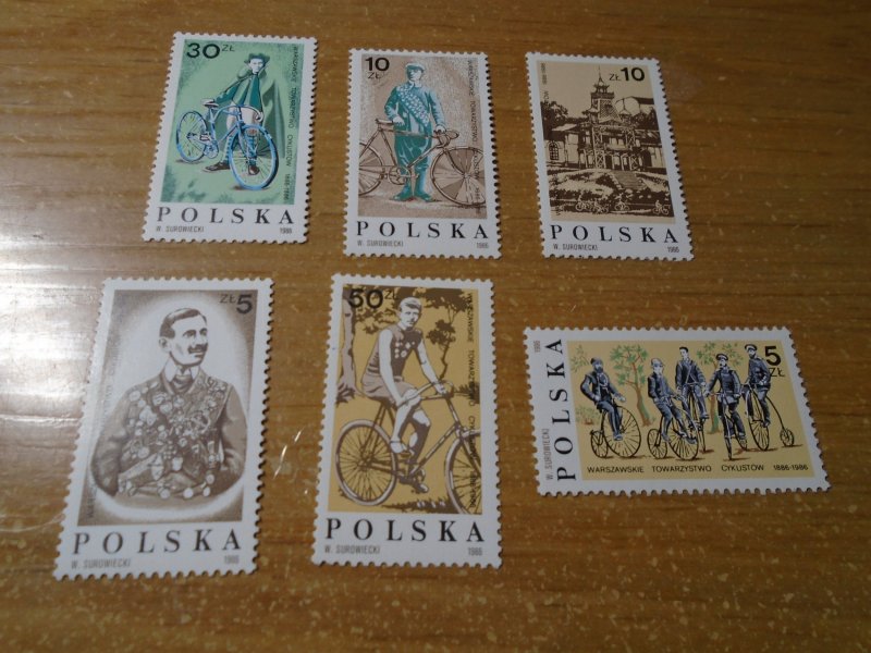 Bicycles : Poland  #  2276-81  MNH