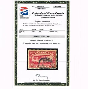 EXCELLENT GENUINE SCOTT #Q8 USED PSE CERT GRADED VF-80 - APPARENT XF-SUPERB 95