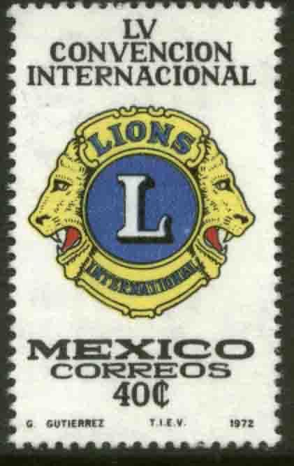 MEXICO 1040 55th Lions International Convention MINT, NH. VF.