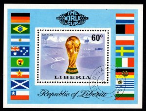 Liberia - Cancelled Souvenir Sheet Scott #C203 (Soccer World Cup, Flags)
