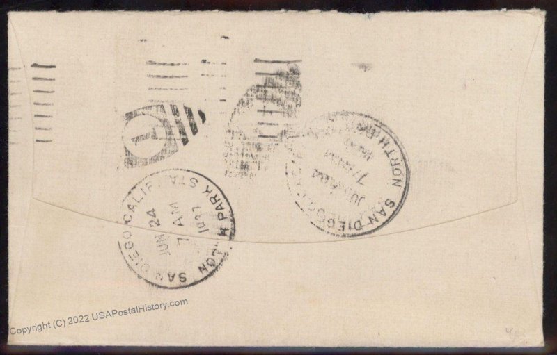 USA 1936 Delayed Airmail Salt Lake Utah Supplementary Markings Cover 91012