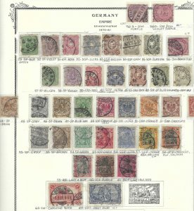 GERMANY 1875-1940 COLLECTION OF 100+ STAMPS ON 5 SCOTT PAGES MOSTLY USED