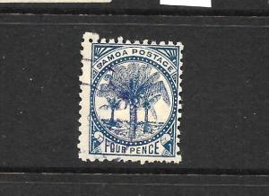SAMOA  1886-00  4d    PALM TREES  FU  P12x11 1/2  SG 45