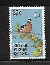 BRITISH VIRGIN ISLANDS, 501, USED, PENCIL ON BACK, ROCK DOVE