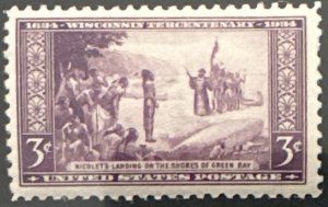 Scott #739 1934 3¢ Wisconsin Tercentenary MNH OG