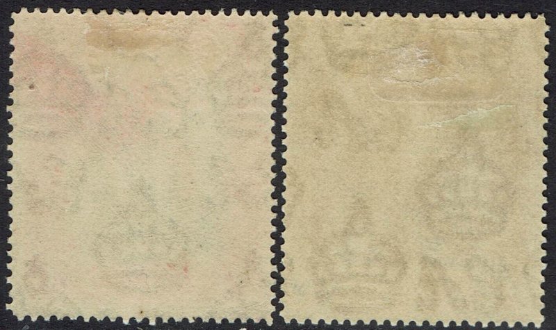 BAHAMAS 1921 QUEEN'S STAIRCASE 1D AND 2/- WMK MULTI SCRIPT CA