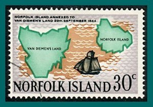 Norfolk Island 1969 Annexation, 30c used #124,SG101