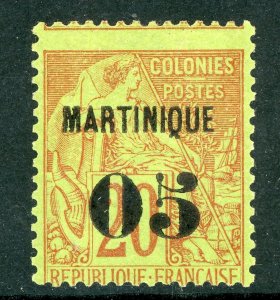 Martinique 1888 French Colony 5¢/20¢ Red Scott #6 Mint E79