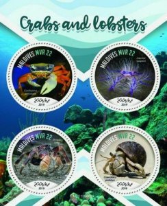 Z08 MLD190302a MALDIVES 2019 Crabs and lobsters MNH ** Postfrisch