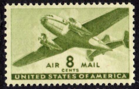 US Stamp #C26 MNH - Twin Motored Transport Airmail Single