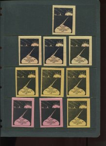 VINTAGE LOT OF 10 1931 MAGIC Poster Stamps SOCIETY OF AMERICAN (L1123)