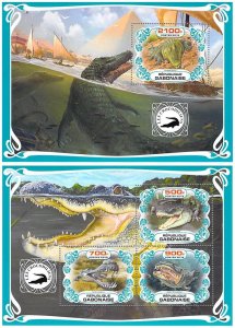 t6, Gabon MNH stamps 2019 crocodiles