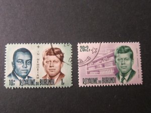 Burundi 1966 Sc B24-5 John F Kennedy set FU