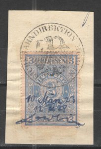 Germany - Empire/Prussia 1890's Revenue - Used G/VG w/ Official Cxl