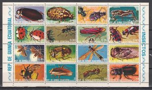 Eq. Guinea, 1979 Cinderella issue. Insects sheet of 16. ^