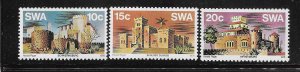 South West Africa 1976 Castles Built by German Settlers Sc 388-390 MNH A1963